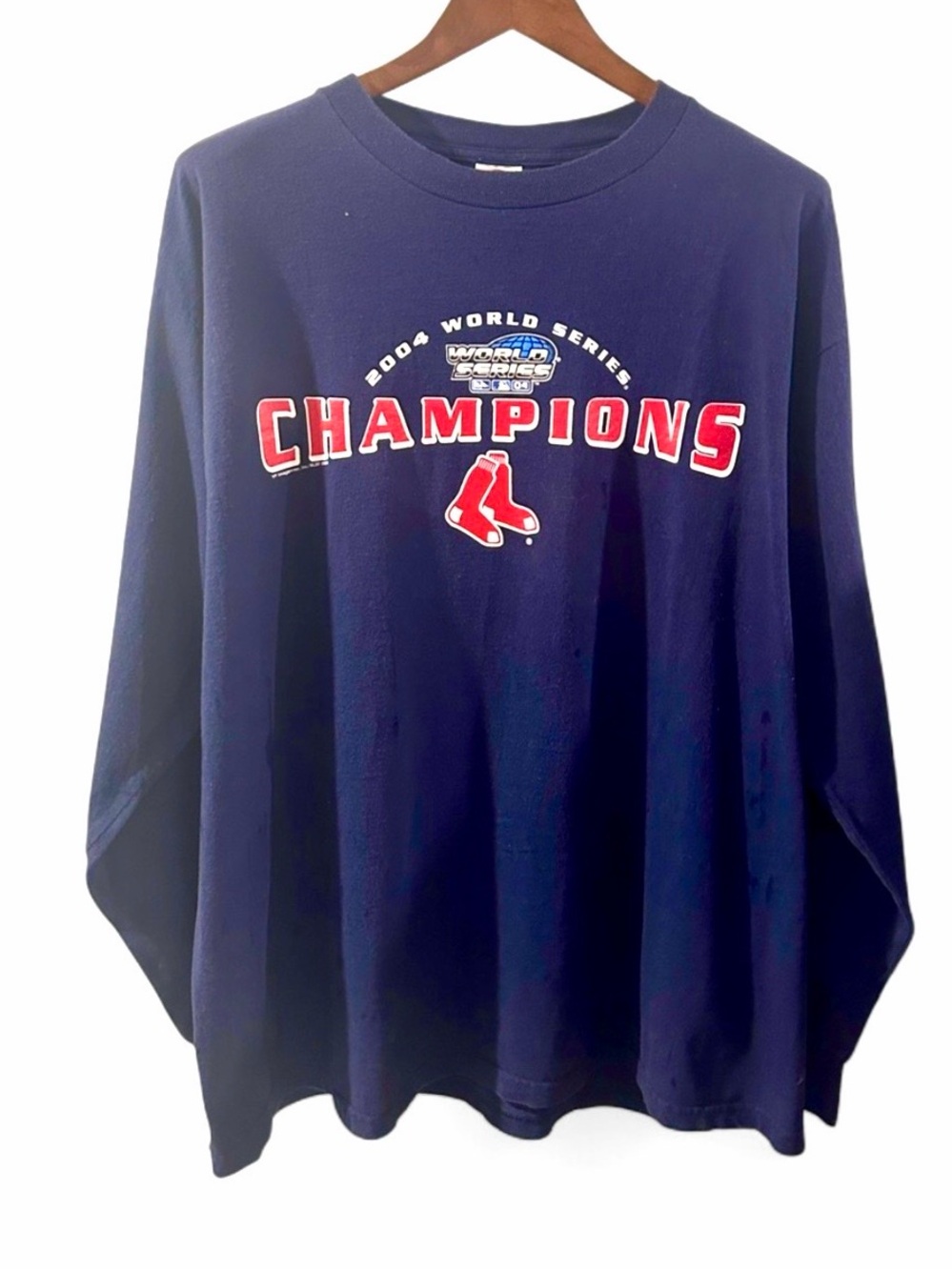 VTG 2004 MLB Boston Red Sox World Series Champions Long Sleeve Tee Size Men’s XL